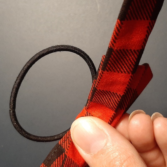 💛 mix-match 10/$20💛Red plaid hair tie bow - Picture 3 of 5